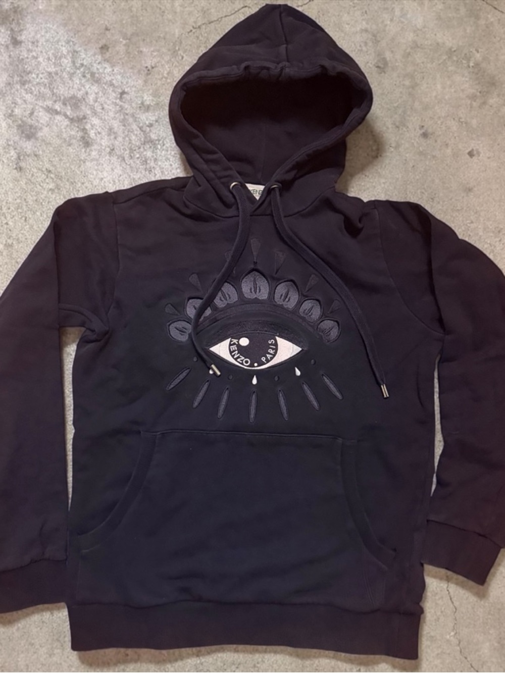 Kenzo Black Embroidered Eye Hoodie